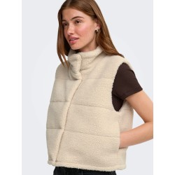 ONLSANDRA Gilet teddy con collo alto