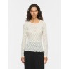 VIFAY blusa con scollo girocollo e pizzo
