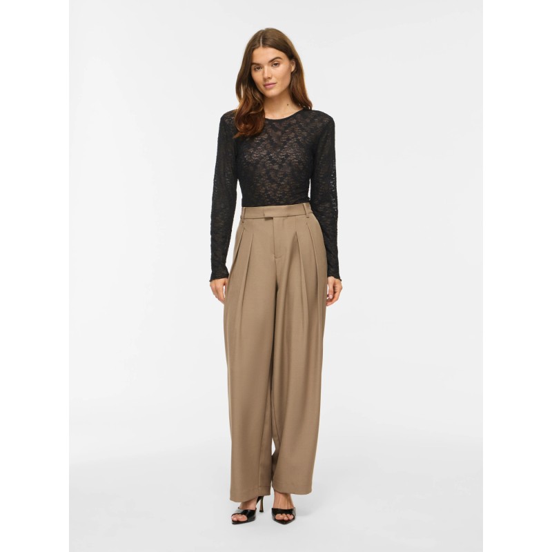 VIFAY Bluse mit Rundhalsausschnitt und Spitze
