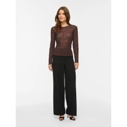 VIFAY Bluse mit Rundhalsausschnitt und Spitze