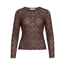 VIFAY blusa con scollo girocollo e pizzo