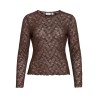VIFAY blusa con scollo girocollo e pizzo