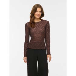 VIFAY blusa con scollo girocollo e pizzo