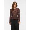 VIFAY blusa con scollo girocollo e pizzo