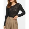 VIFAY blusa con scollo girocollo e pizzo