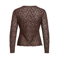 VIFAY blusa con scollo girocollo e pizzo