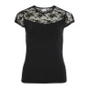 VILEOA C/S Lace Top aus recyceltem Polyester