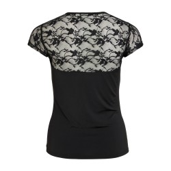 VILEOA C/S Lace Top aus recyceltem Polyester
