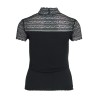Top VISIA a maniche corte con scollo in pizzo