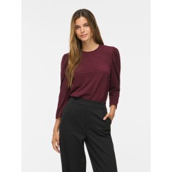 Top Vianine Puf jacquard con maniche 3/4