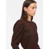 Vianine Puf Jacquard-Top mit 3/4-Ärmeln