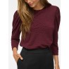 Top Vianine Puf jacquard con maniche 3/4