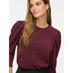 Top Vianine Puf jacquard con maniche 3/4