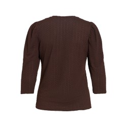 Top Vianine Puf jacquard con maniche 3/4