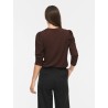 Vianine Puf Jacquard-Top mit 3/4-Ärmeln