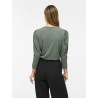 Vianine Puf Jacquard-Top mit 3/4-Ärmeln