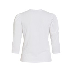 Vianine Puf Jacquard-Top mit 3/4-Ärmeln