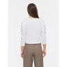 Vianine Puf Jacquard-Top mit 3/4-Ärmeln