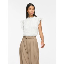 Vinila Jacquard-Top mit Stehkragen für Damen