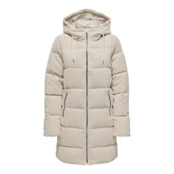 Kurze Cord-Pufferjacke aus recyceltem Polyester