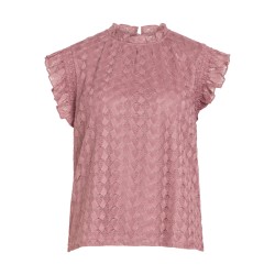 Vinila Jacquard-Top mit Stehkragen für Damen