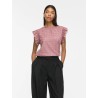Top Vinila jacquard da donna a collo alto