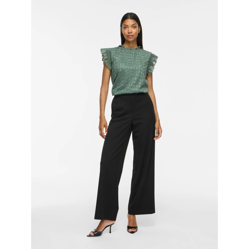 Top Vinila jacquard da donna a collo alto