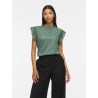 Top Vinila jacquard da donna a collo alto