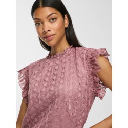 Vinila Jacquard-Top mit Stehkragen für Damen