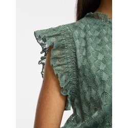 Vinila Jacquard-Top mit Stehkragen für Damen