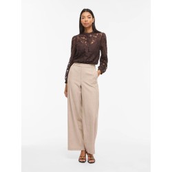 Visala t-shirt in pizzo a maniche lunghe