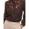 Visala Langarm-Spitzenshirt aus Baumwollmix