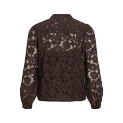 Visala t-shirt in pizzo a maniche lunghe