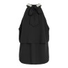 Top Visakira con scollo all'americana in raso