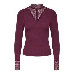 ONLTILDE L/S HIGH NECK LACE TOP JRS NOOS