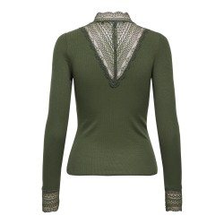 ONLTILDE L/S HIGH NECK LACE TOP JRS NOOS
