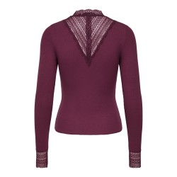 ONLTILDE L/S HIGH NECK LACE TOP JRS NOOS