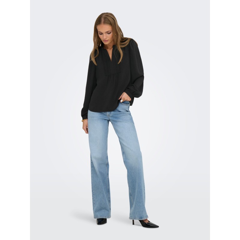 JDYRACHEL LIFE L/S PINTUCK TOP WVN NOOS
