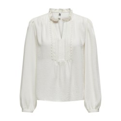 JDYRACHEL LIFE L/S PINTUCK TOP WVN NOOS