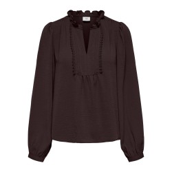 JDYRACHEL LIFE L/S PINTUCK TOP WVN NOOS