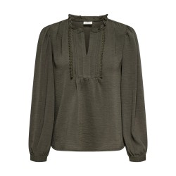 JDYRACHEL Bluse mit V-Ausschnitt und Spitzendetails