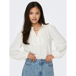 JDYRACHEL Bluse mit V-Ausschnitt und Spitzendetails