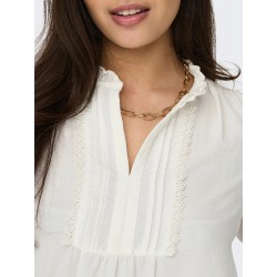 JDYRACHEL LIFE L/S PINTUCK TOP WVN NOOS