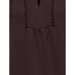 JDYRACHEL Bluse mit V-Ausschnitt und Spitzendetails