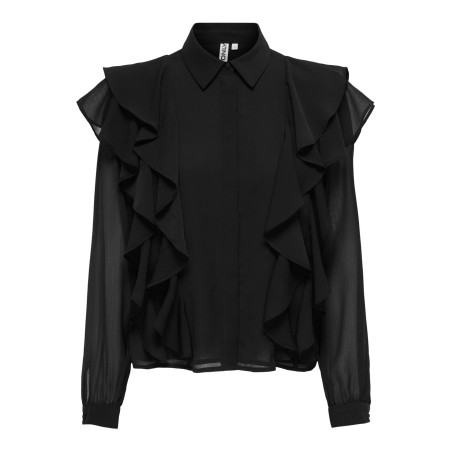 ONLSATI ANINA L/S RUFFLE SHIRT WVN
