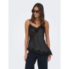 Top JDY in pizzo con scollo a V