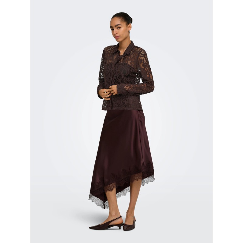ONLBIRUN Langarm-Spitzenbluse aus Webstoff