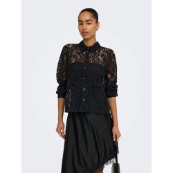 ONLBIRUN camicia in tessuto con dettaglio in pizzo