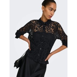 ONLBIRUN camicia in tessuto con dettaglio in pizzo
