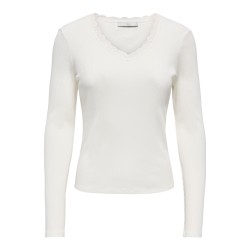 ONLSARA SHARAI Langarm-T-Shirt mit V-Ausschnitt